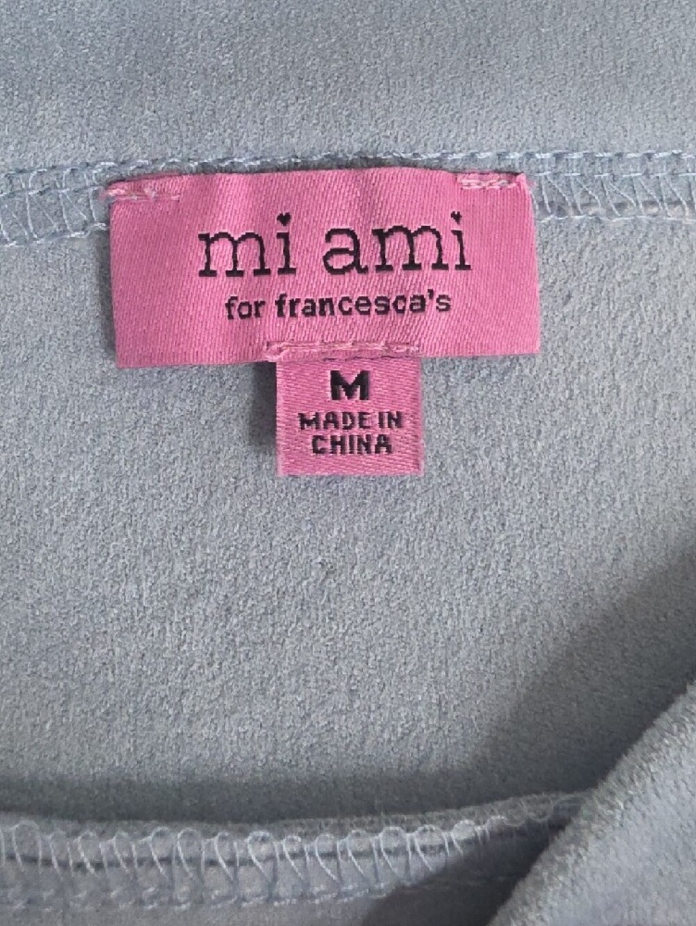 Mi Ami for Francesca's Blue Faux Suede Fringe Mini Skirt Western Cowgirl Size M - Picture 6 of 8